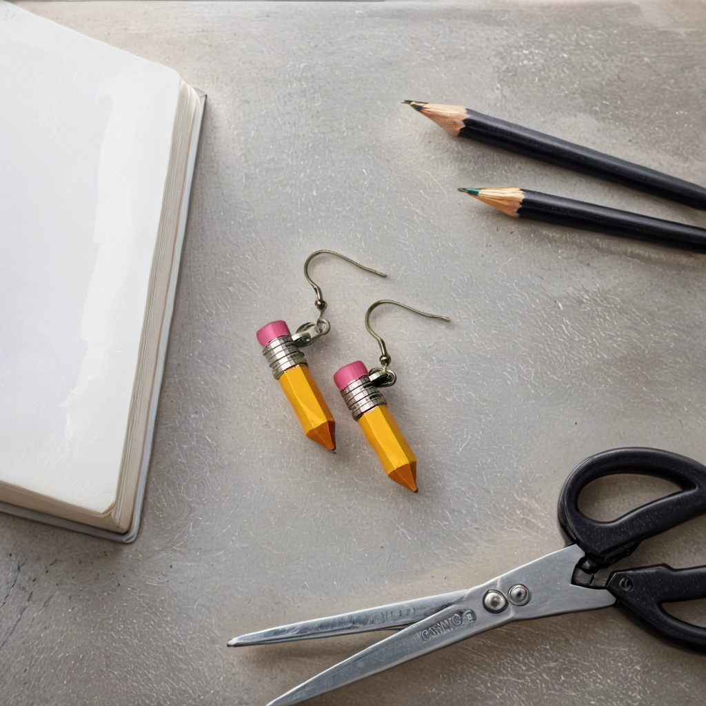 Boucles d'oreilles Crayon