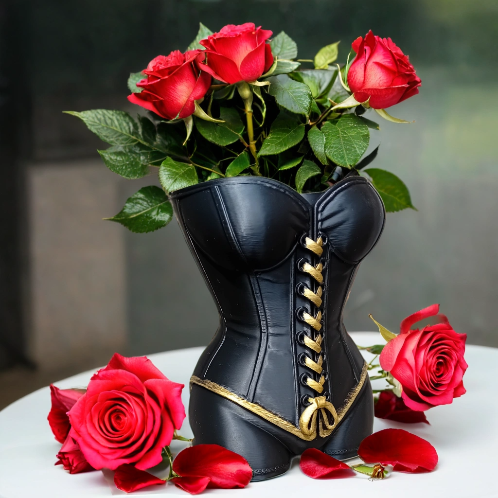 Pot de fleurs - Corset femme