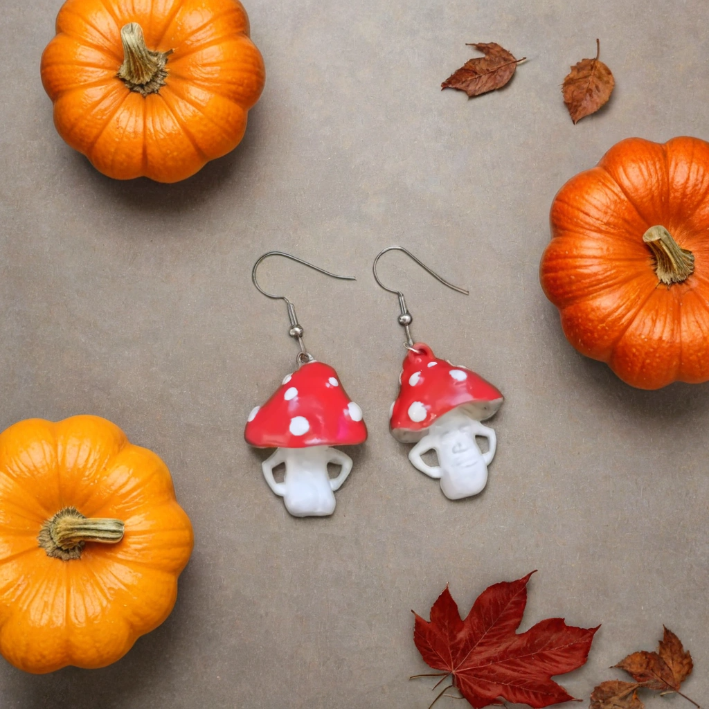 Boucles d'oreilles Champignon Boucles d'oreilles Champignon